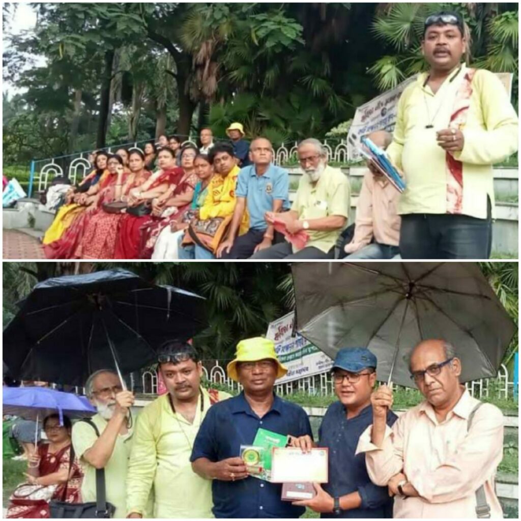 চার দেয়ালের ঘেরাটোপের বাইরে উন্মুক্ত আকাশের সন্ধ্যা আলোয় বৃষ্টিস্নাত হয়ে লীনা প্রকাশনীর এক ভিন্নমাত্রার আয়োজনে সুরে-স্বরে মুখরিত হয়ে উঠলো কলকাতার মোহর কুঞ্জের সবুজবীথি।।।।