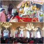 রাজা কৃষ্ণচন্দ্রের জনপ্রিয়তায় আজও জন জোয়ারে রাজবাড়ী, দেবীকে বরণ ডালা দিয়ে বরণ করে সিঁদুর খেলায় মাতলেন রাজবাড়ীর রানিমা।