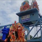 আত্রেয়ী নদীতে নিরাপদ বিসর্জন: হাইড্রোলিক ট্রলি থেকে পরিবেশ রক্ষার উদ্যোগ।