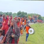 মজুরডিমা থেকে সানমুড়া, গেরুয়া রঙে রাঙল বড়মুড়া অঞ্চলের পথঘাট।।
