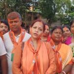 স্লোগান ও গেরুয়া আবীরে মুখর বাঁচামারি, বিজেপির শক্তিপ্রদর্শন।