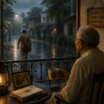 বৃষ্টিভেজা বারান্দা।
