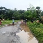 পঞ্চমী থেকে ফটিকচক পর্যন্ত বেহাল রাস্তা, উন্নয়নের দাবিতে বিজেপির কর্মসূচি।