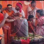 আদিনায় ধর্মীয় আবহে শিবলিঙ্গ প্রতিষ্ঠা, রুদ্রাভিষেক উপলক্ষে কড়া নিরাপত্তা ও ভক্তসমাগম।