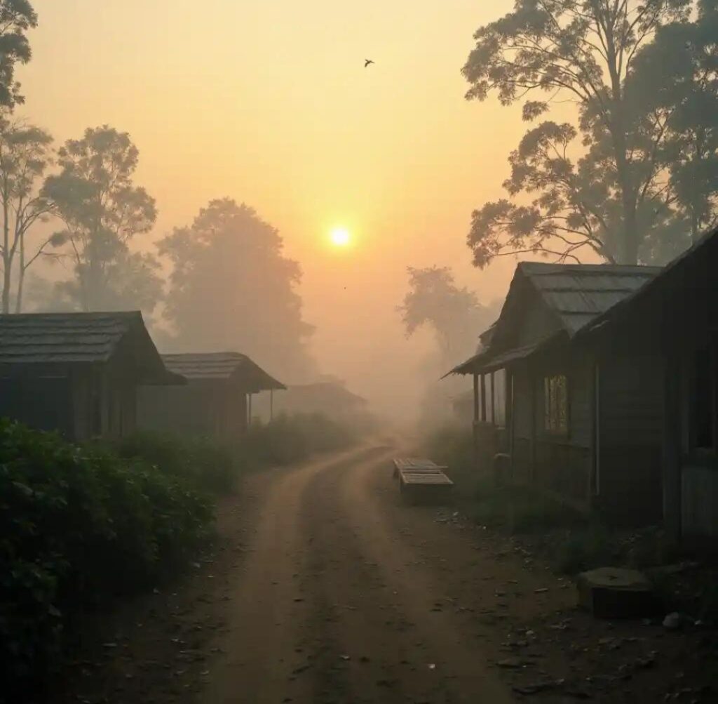 কুয়াশার আড়ালে।