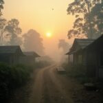কুয়াশার আড়ালে।