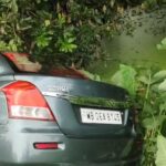 ড্রাইভিং শেখাতে গিয়ে বিপত্তি! নিয়ন্ত্রণ হারিয়ে নয়ানজুলিতে পড়ল গাড়ি।