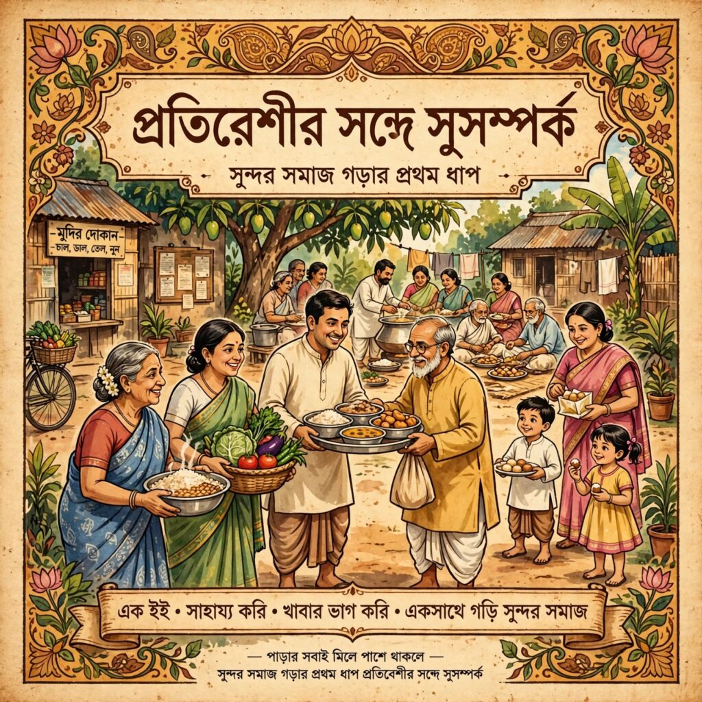 প্রতিবেশীর সঙ্গে সুসম্পর্ক: সুন্দর সমাজ গড়ার প্রথম ধাপ।