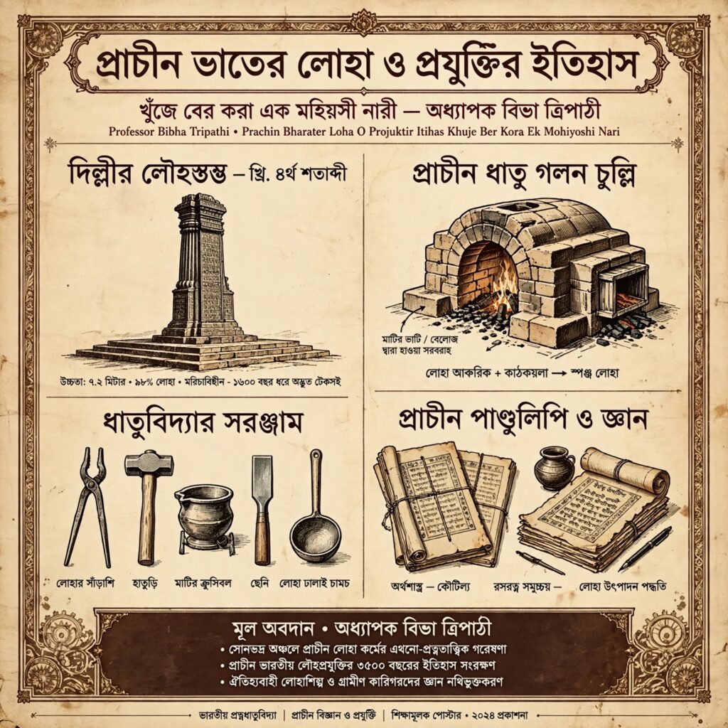 প্রফেসর বিভা ত্রিপাঠী: প্রাচীন ভারতের লোহা ও প্রযুক্তির ইতিহাস খুঁজে বের করা এক মহীয়সী নারী।