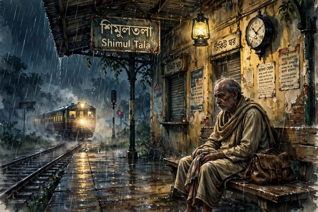 গল্প  : শেষ ট্রেনের যাত্রী।