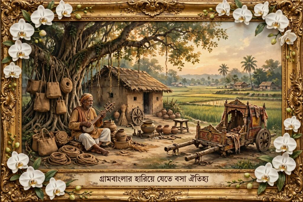 গ্রামবাংলার হারিয়ে যেতে বসা ঐতিহ্য।