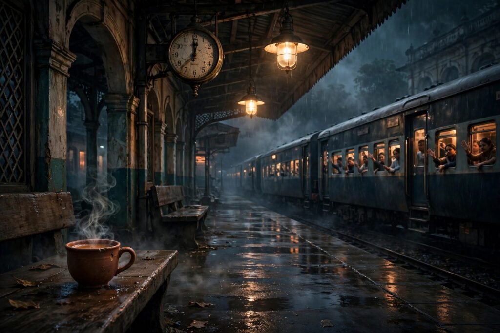 কবিতা  — শেষ ট্রেন।।।।