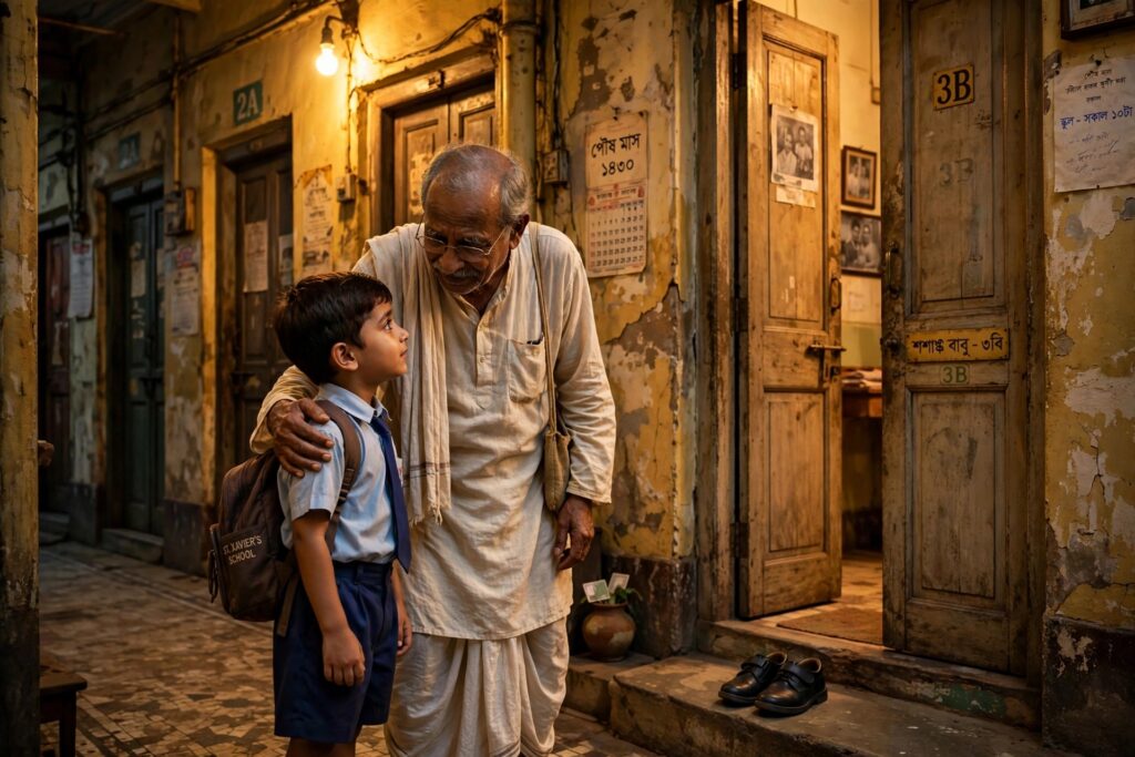 অনুগল্প: দরজার সামনে রাখা জুতো।।।