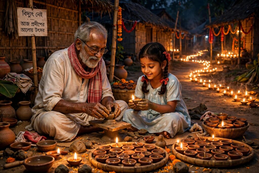 অনুগল্প: শেষ মাটির প্রদীপ।।।