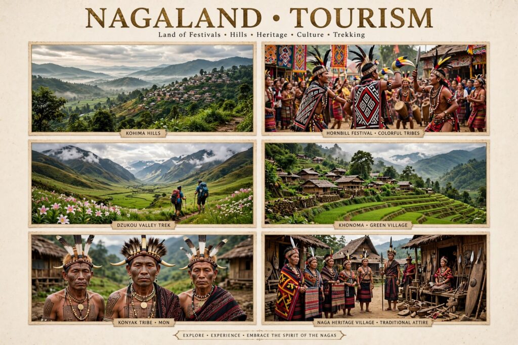নাগাল্যান্ড—পাহাড়, উপজাতীয় সংস্কৃতি, হর্নবিল উৎসব ও উত্তর-পূর্বের এক অনন্য পৃথিবী।।