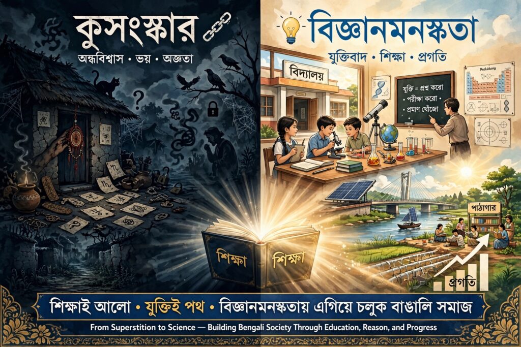 বিজ্ঞানমনস্কতা ও কুসংস্কারমুক্ত সমাজ: যুক্তিবোধের আলোয় উন্নত ভবিষ্যৎ।।