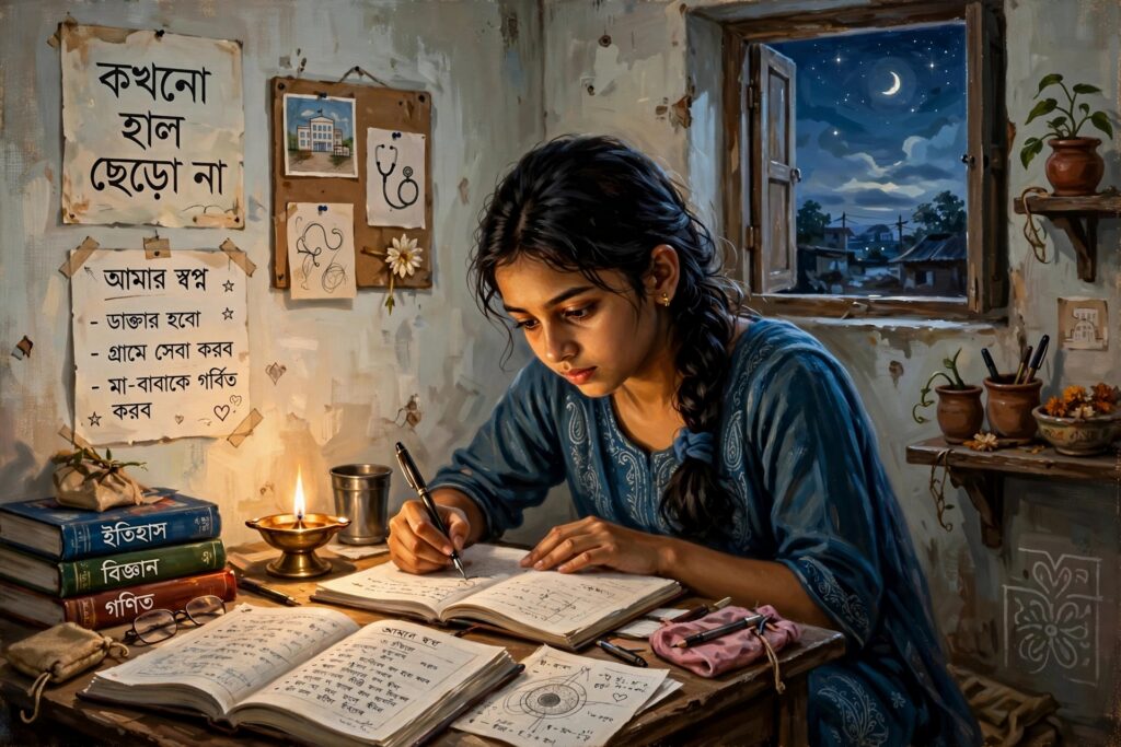 কবিতা  — যে মেয়েটি হার মানেনি।।