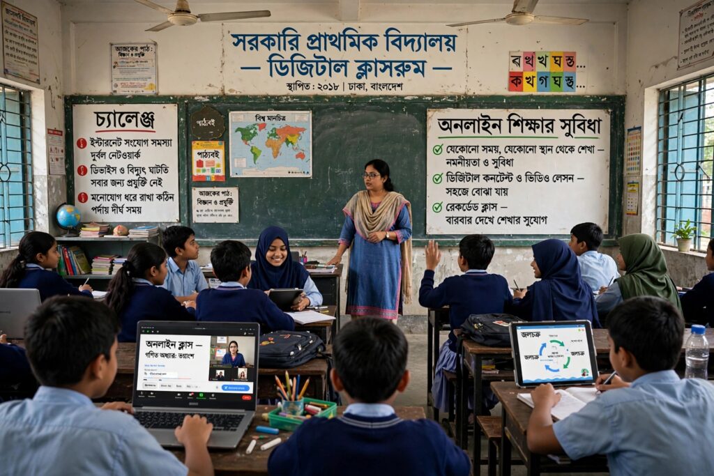শিক্ষায় প্রযুক্তির ব্যবহার: আধুনিক শিক্ষাব্যবস্থায় নতুন সম্ভাবনা ও চ্যালেঞ্জ।