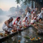 মহালয়ার পুণ্যলগ্নে পিতৃ তর্পণ: পূর্বপুরুষদের স্মরণে ভক্তির অর্ঘ্য, বাংলার ঘাটে ঘাটে শ্রদ্ধা নিবেদন।