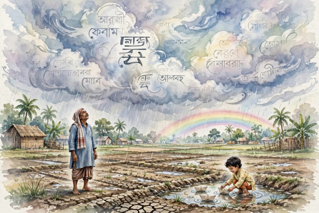 কবিতা  — মেঘের চিঠি।