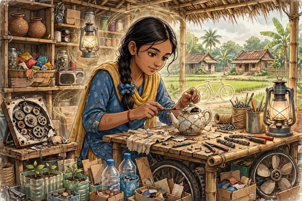 যে মেয়েটি ভাঙা জিনিসের ভবিষ্যৎ দেখত।