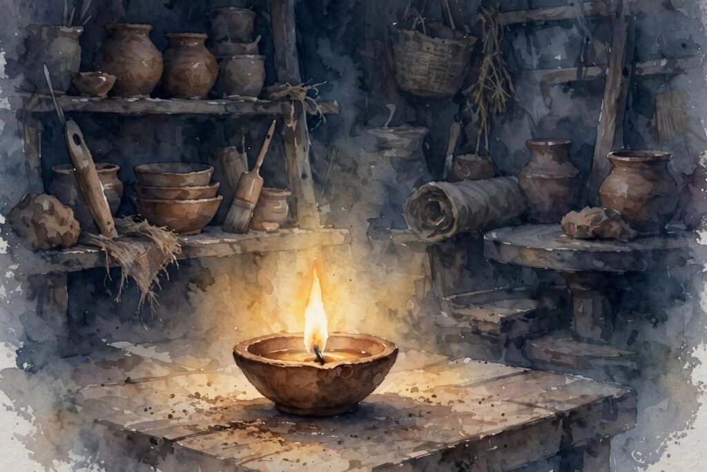 কবিতা : মাটির প্রদীপ।