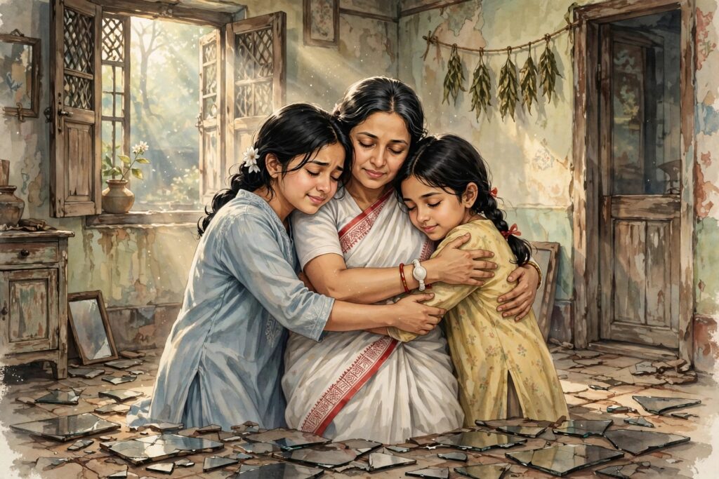 উপন্যাস : আয়নার ওপারে যে মেয়েটি- (তৃতীয় পর্ব: যে মুখটি আয়নার ছিল না)।