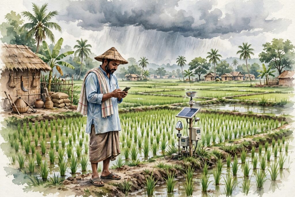 আবহাওয়া পর্যবেক্ষণ ও কৃষকের সিদ্ধান্ত: আধুনিক কৃষিতে বিজ্ঞান, প্রযুক্তি ও অভিজ্ঞতার সমন্বয়।।