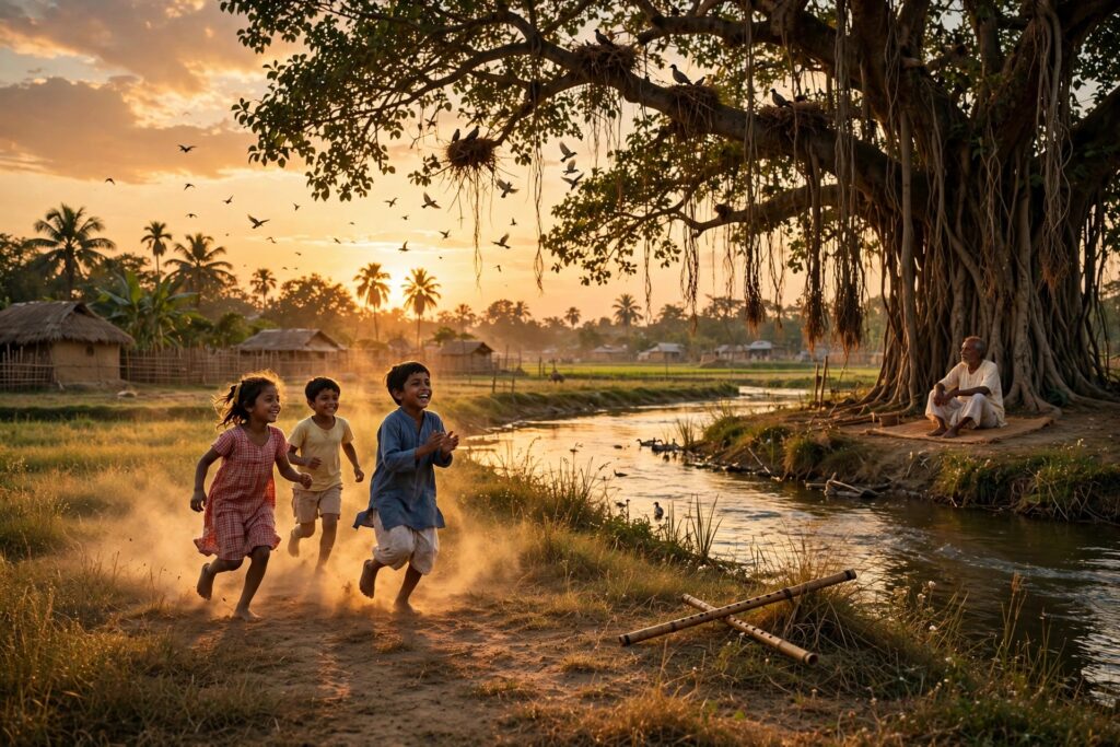 কবিতা : শেষ বিকেলের মাঠ।