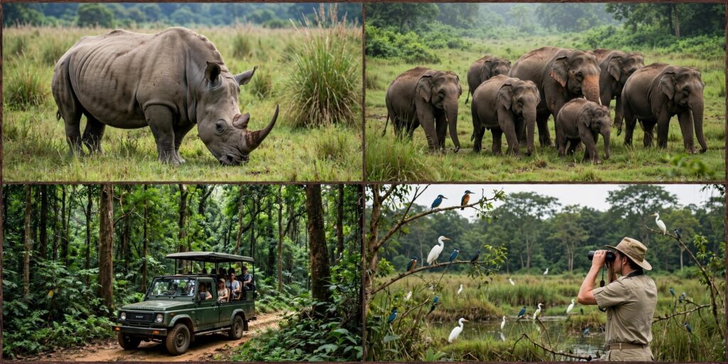 জলদাপাড়া জাতীয় উদ্যান: ডুয়ার্সের সবুজ অরণ্যে গণ্ডার, হাতি ও বন্যপ্রাণের অপূর্ব জগৎ।
