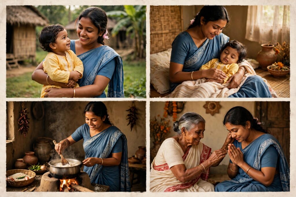 কবিতা: মায়ের আঁচলে পৃথিবী।