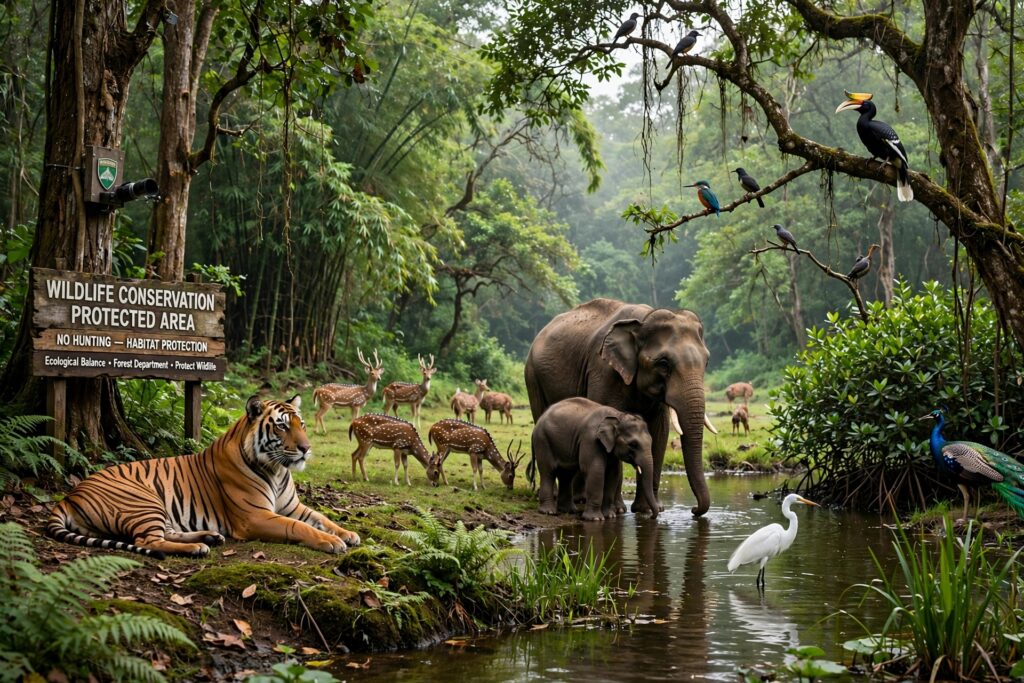 বন্যপ্রাণী: প্রকৃতির ভারসাম্য রক্ষায় তাদের ভূমিকা।।
