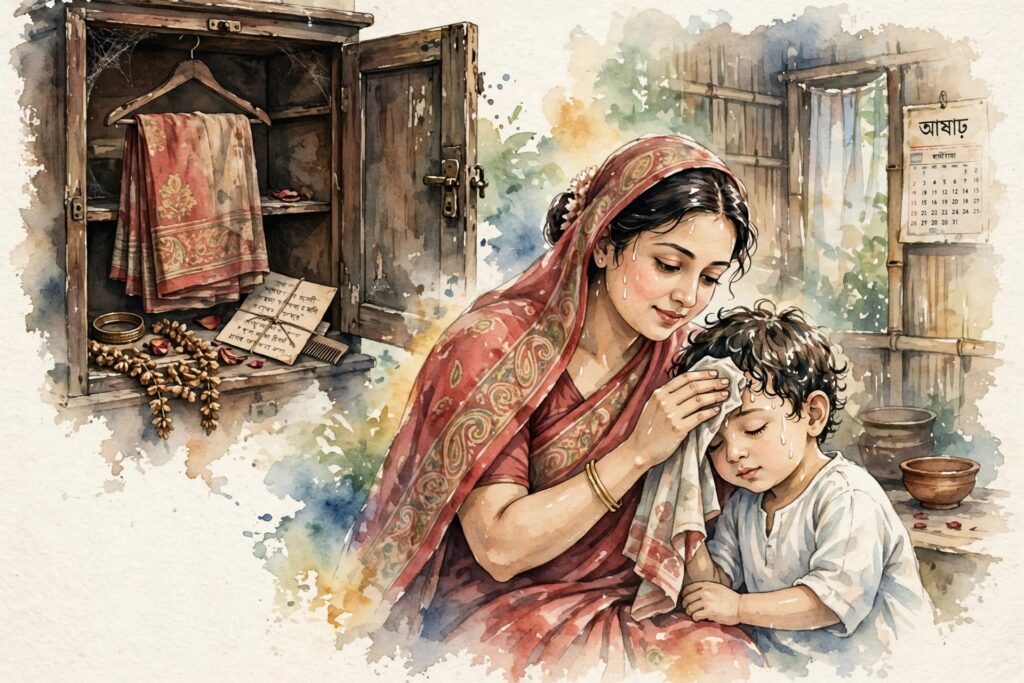 কবিতা : মায়ের পুরনো শাড়ি।
