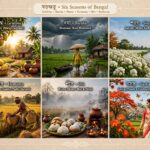 ঋতুবৈচিত্র্য: বাংলার প্রকৃতির ছয় রূপ।