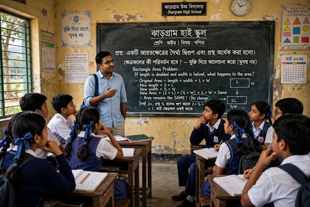 কালো বোর্ডে লেখা শেষ প্রশ্ন।।।
