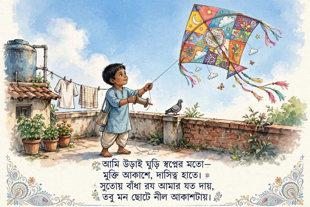 কবিতা : ঘুড়ির সুতো।