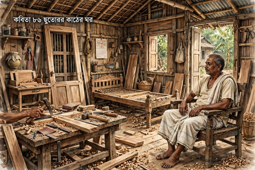 ছুতোরের কাঠের ঘর।।