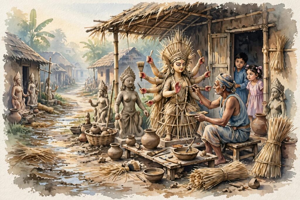 কুমোরপাড়ার ভোর।।