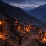 পাহাড়ের ওপারে যে আলো জ্বলত।